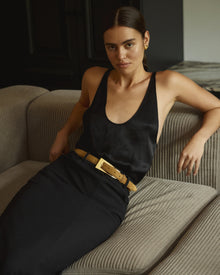 No. 10 Belt | Caramel Suede/Gold