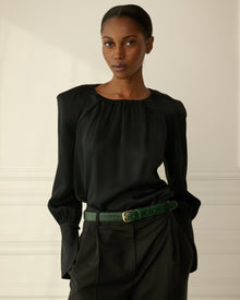No. 4 Belt | Emerald Croc/Gold
