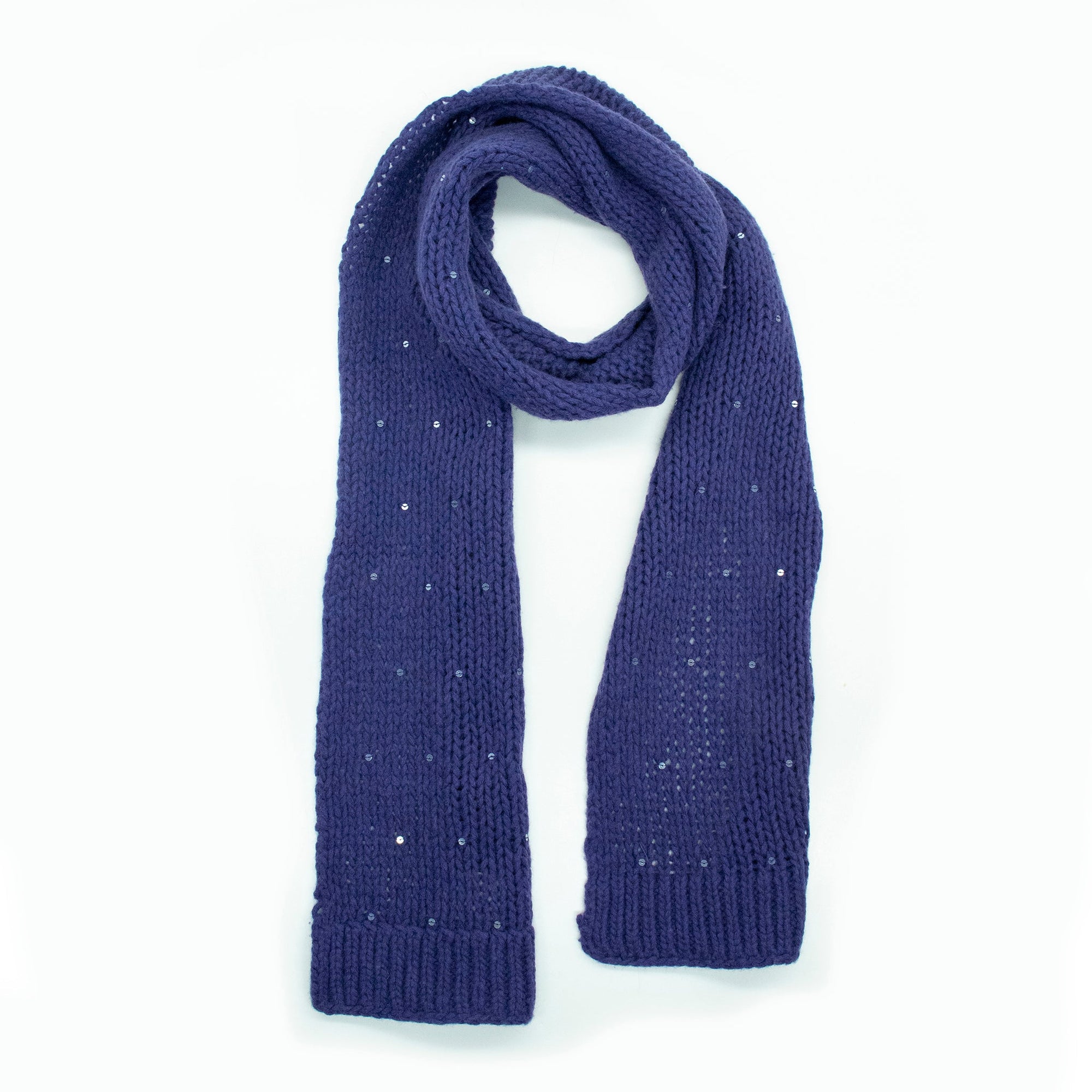 Scarf With Sequins | Aubergine