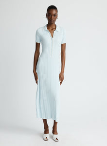 Penelope Dress | Glacier W/ Silence Trim