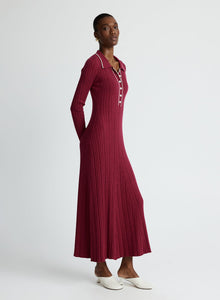 Angelina Dress | Cherry W/ Silence Trim