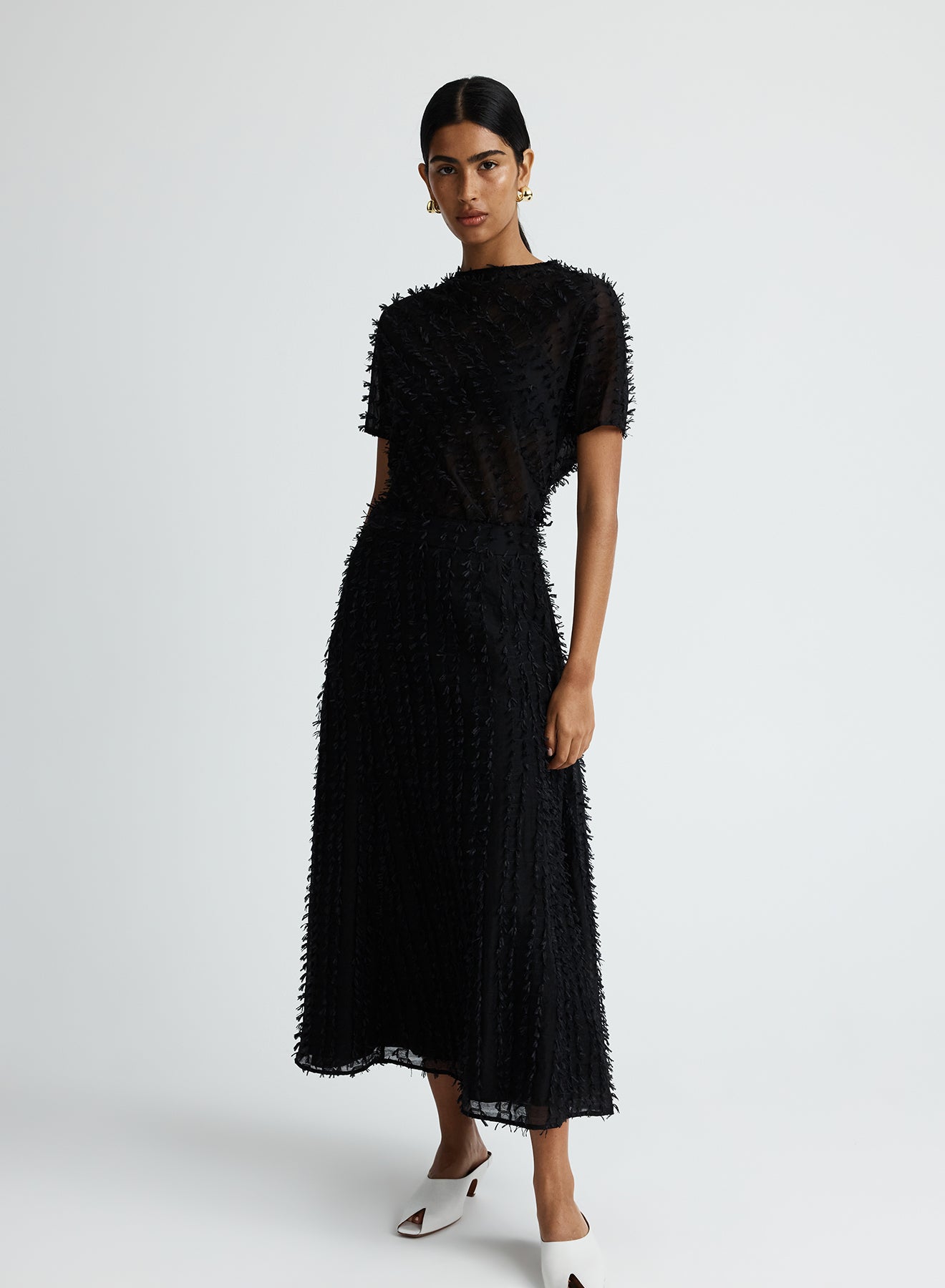 Clara Skirt | Clipped Jacquard