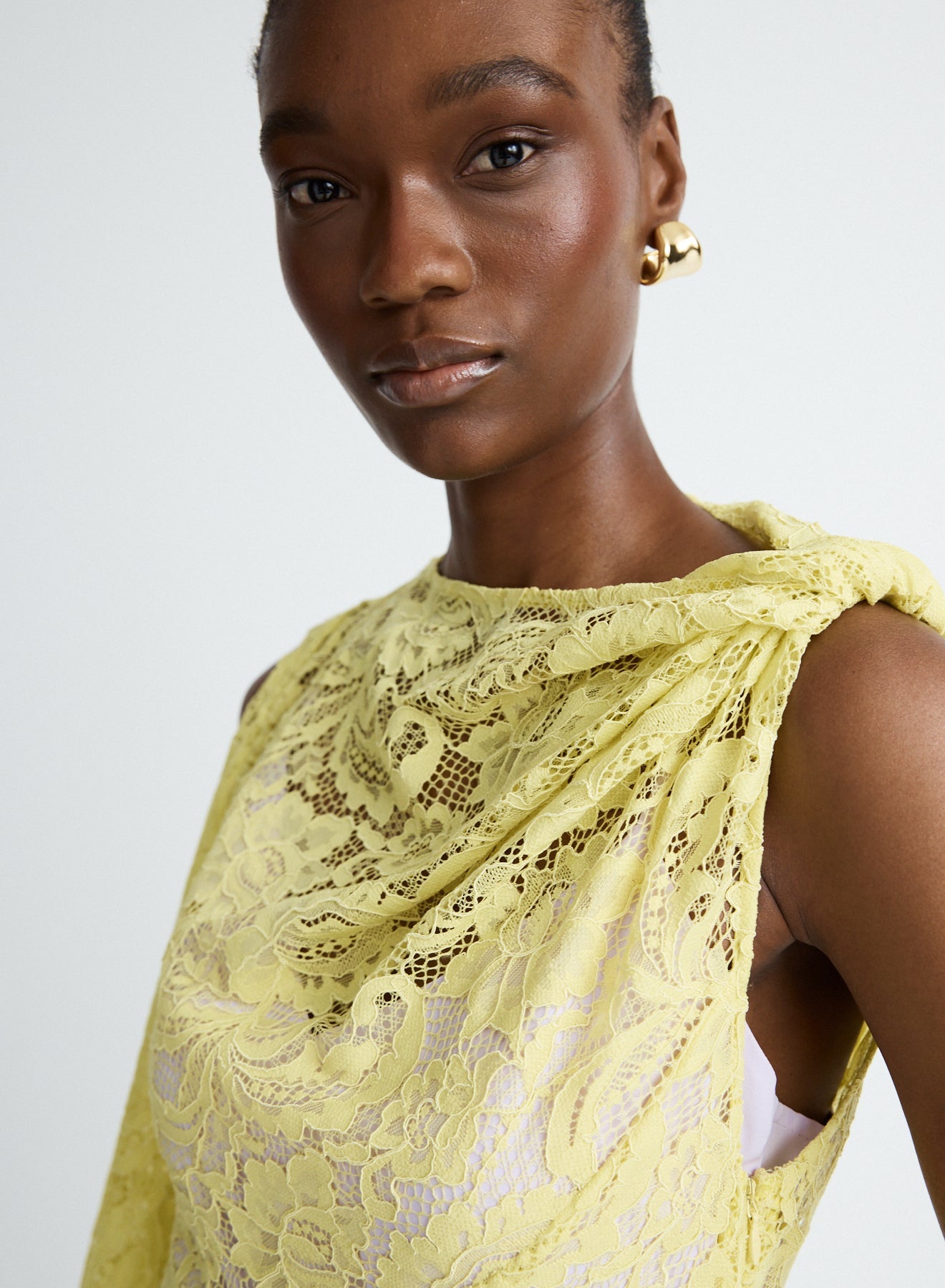 Lydia Dress | Yellow Lace