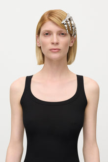 Crystal Cluster Hairpiece | Silver