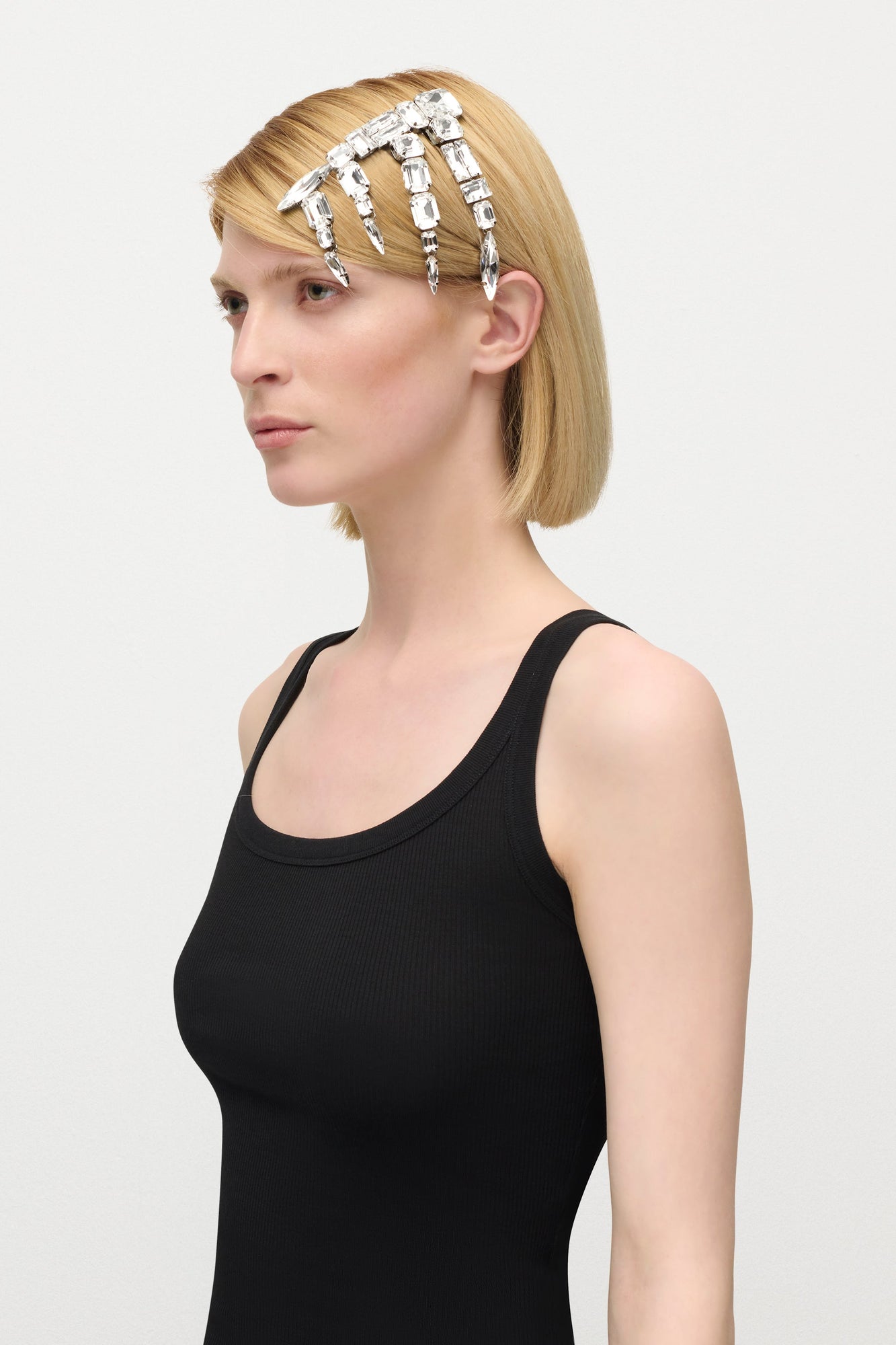 Crystal Cluster Hairpiece | Silver