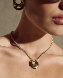 The Mercury Disc Sparkle Necklace | Silver