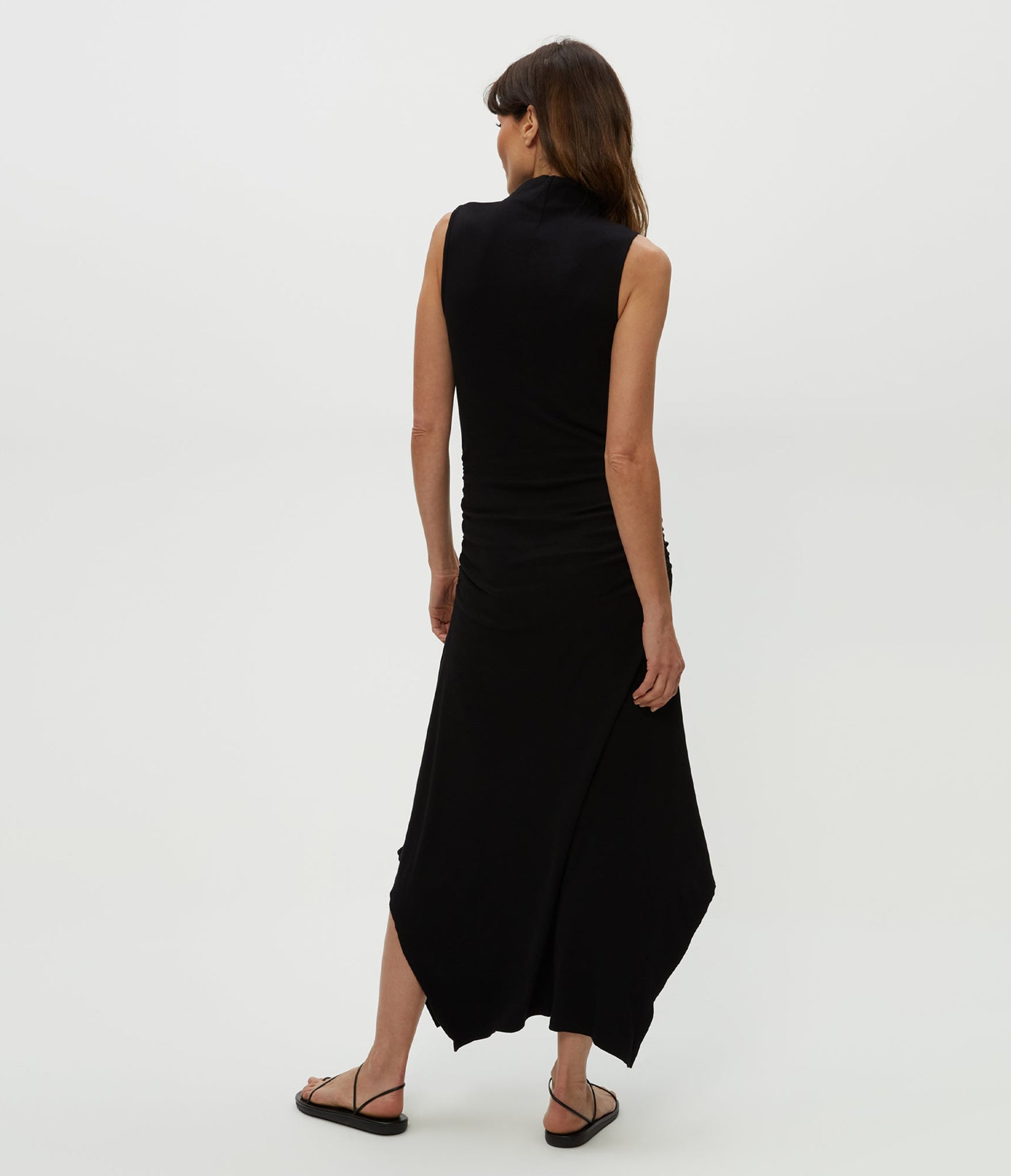 Nicola Handkerchief Midi Dress | Black