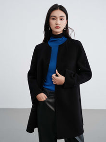 Wool Woolen Jacket | Black