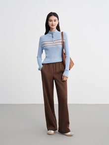 Jacquard Wool Sweater | Blue