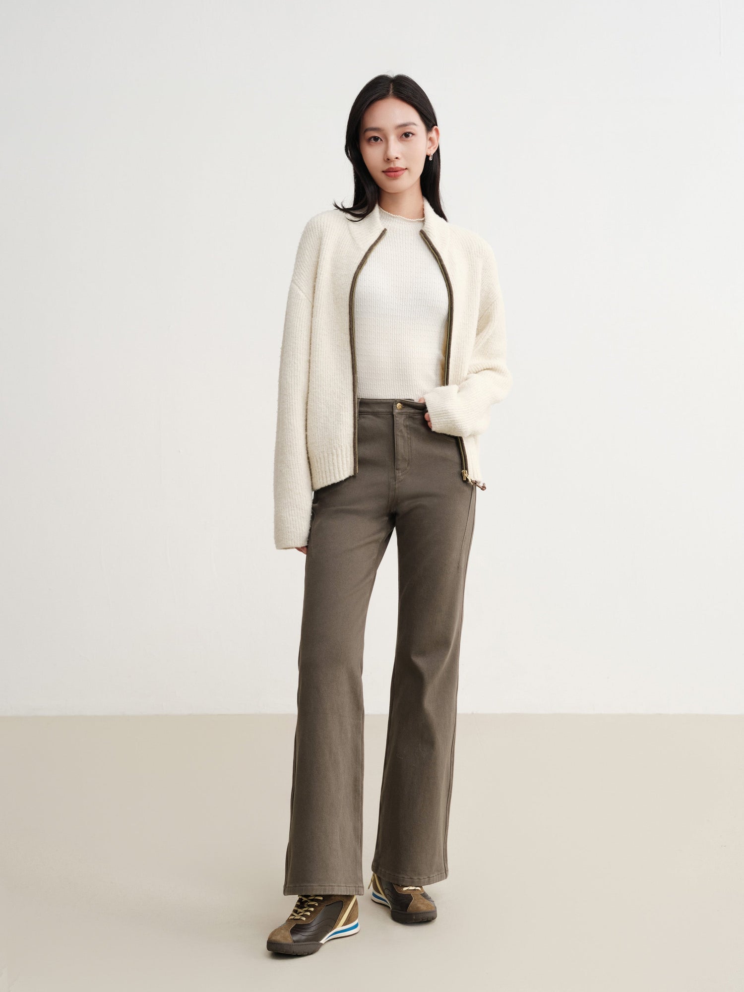 High-Waist Pants | Green