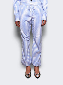 Women | The Attico | Striped Pants White And Navy | Blue