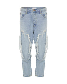 Kingpins Low Waist Cropped Boyfriend Denim Jeans | Fleetwood