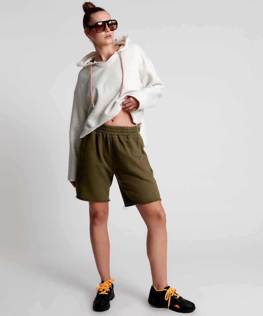 O.T.S. High Waist Kick Shorts | Khaki