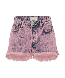 Le Wolves Mid Waist Mid Length Denim Shorts | Pink Pistol