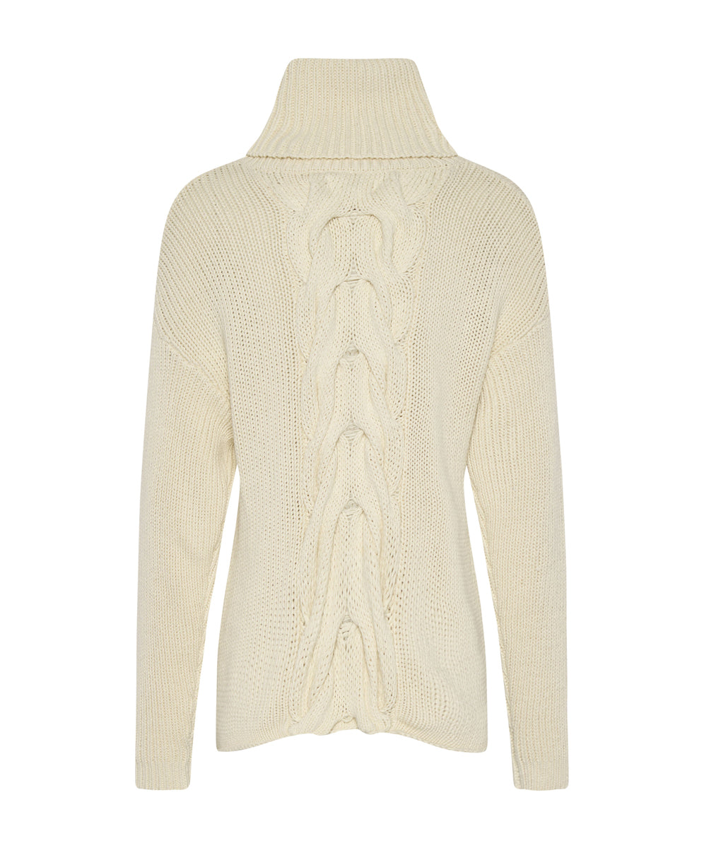 Poison Cable Knit Sweater | Creme