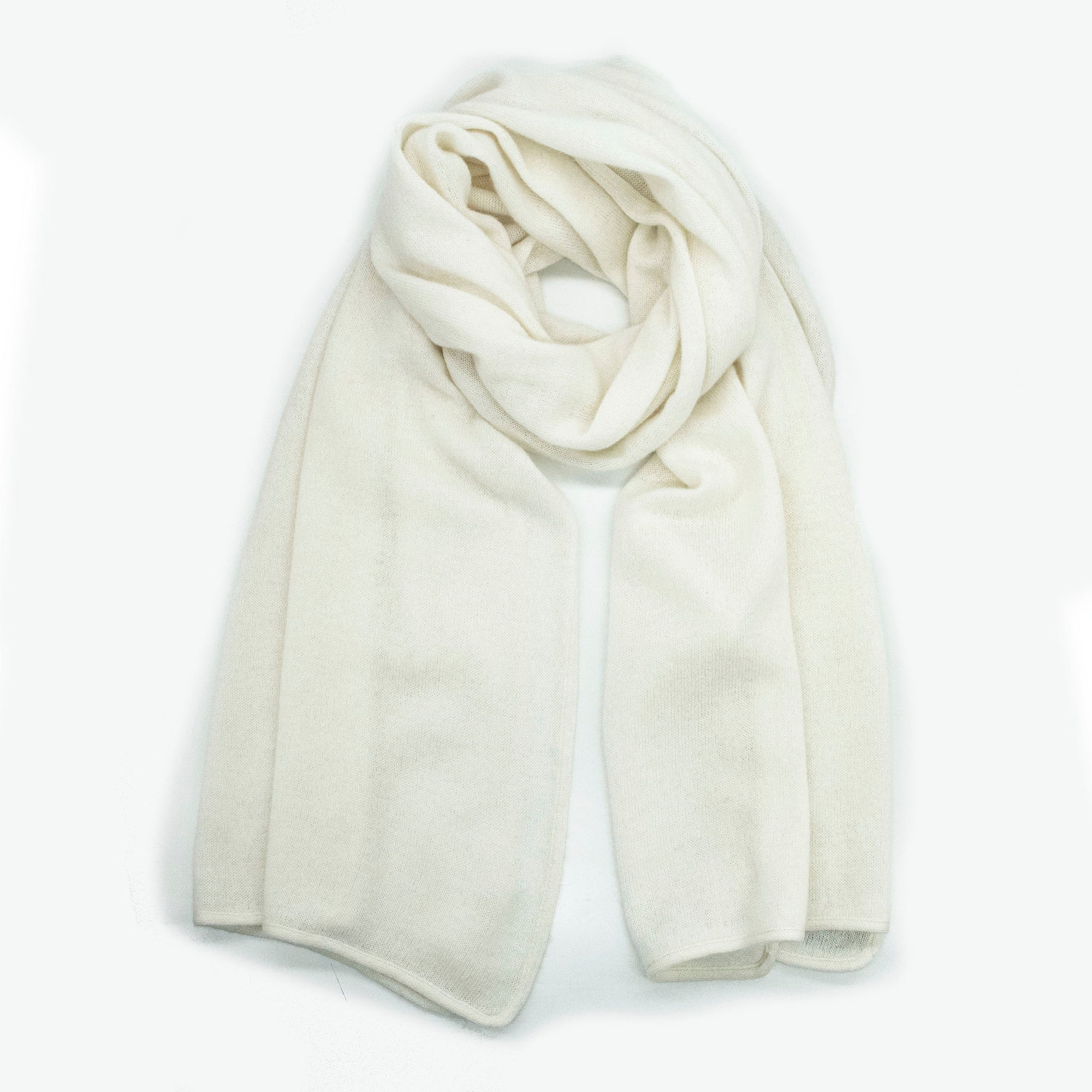 Cashmere Wrap (Flat Jersey) | White