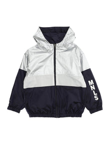 Boys | Reversible Windbreaker For Boys | Blue/Grey