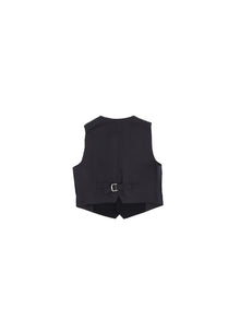 Boys | Satin Tuxedo Waistcoat | Dark Blue