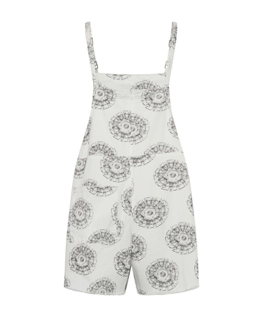 Pini Denim Playsuit | White Cymatic