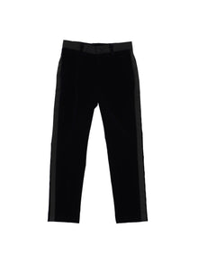 Boys | Velvet Tuxedo Trousers | Blue/Black