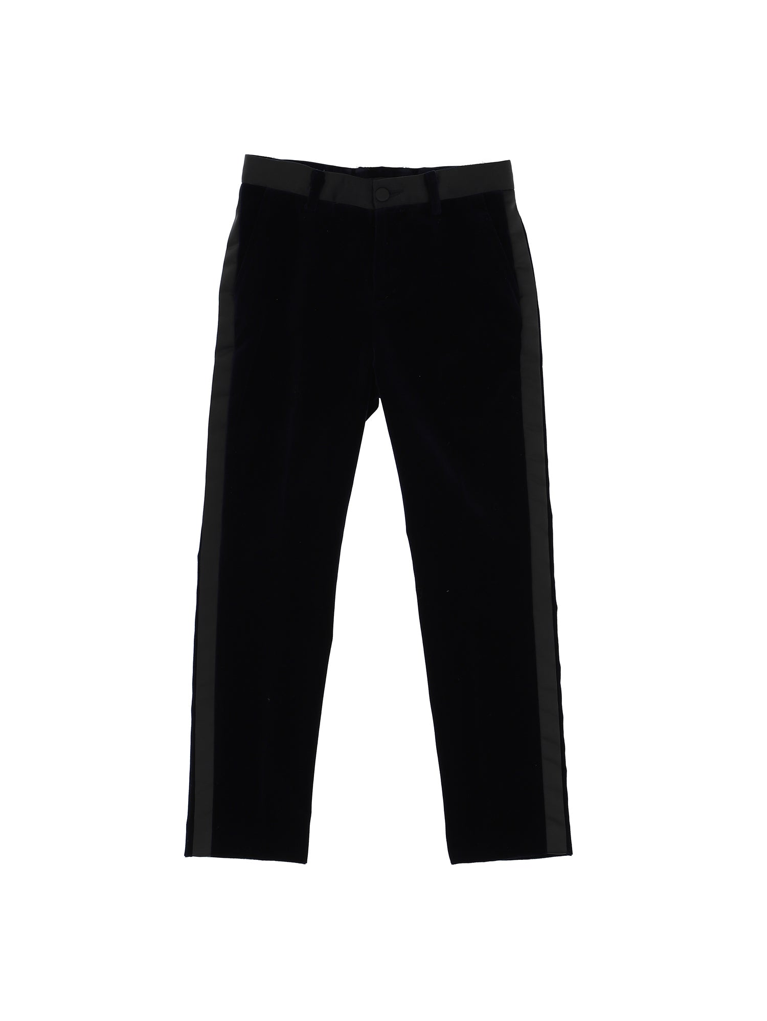 Boys | Velvet Tuxedo Trousers | Blue/Black