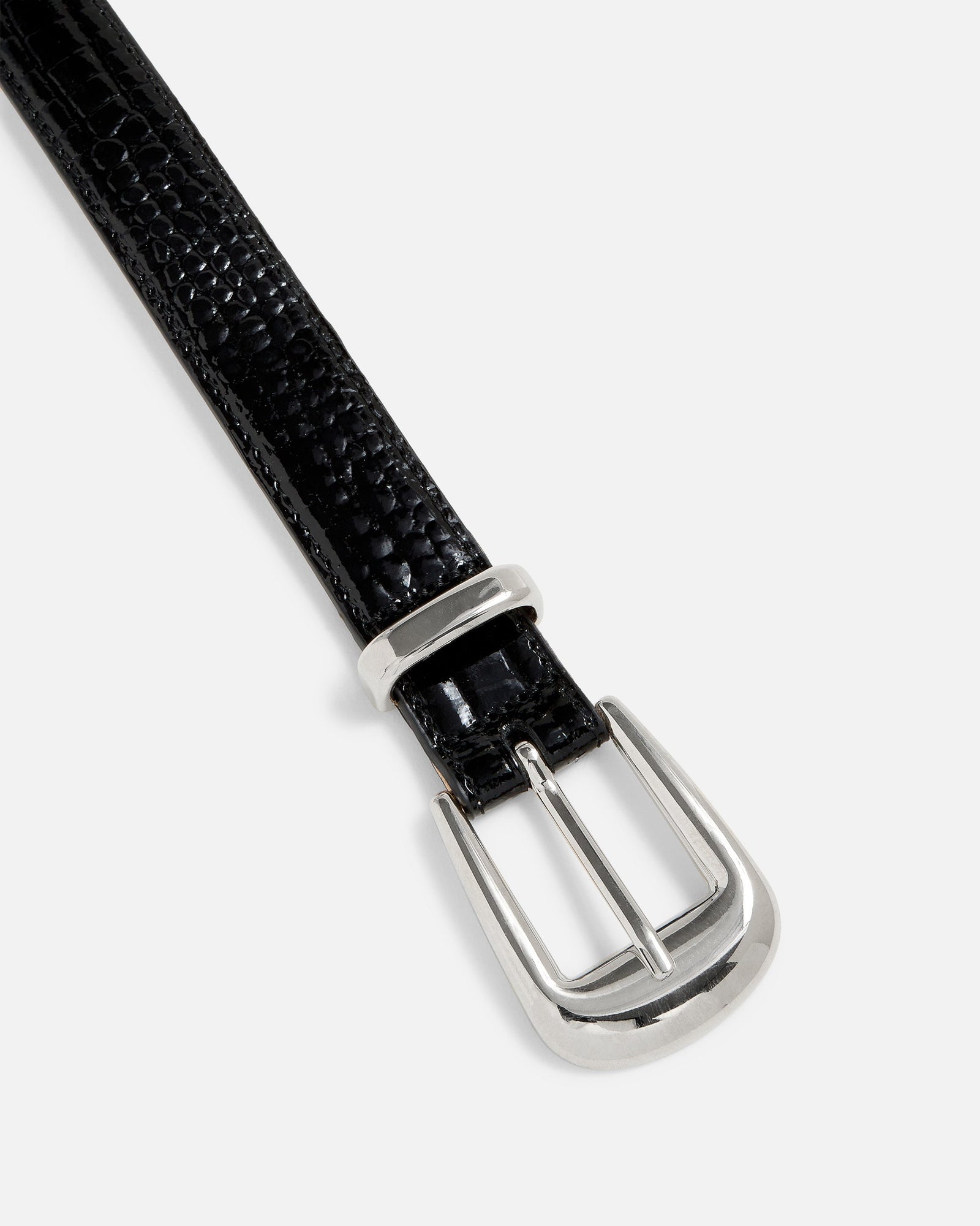 No. 16 Belt | Patent Black/Silver