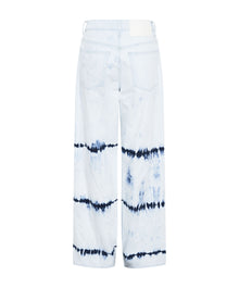 Jackson Mid Waist Wide Leg Denim Jeans | Bleached Out White