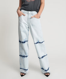 Jackson Mid Waist Wide Leg Denim Jeans | Bleached Out White