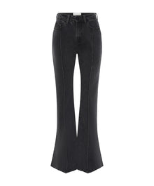 Trumpet High Waist Flared Denim Jeans | Washed Black