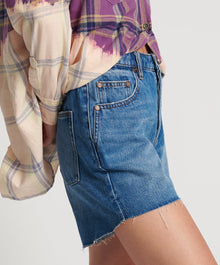 Legends High Waist Mom Fit Denim Shorts | Bay Blue