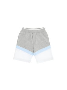 Boys | Striped Fleece Bermuda Shorts | Grey/White