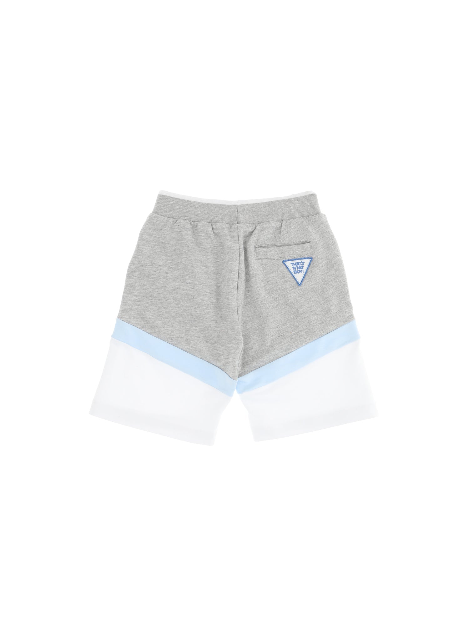 Boys | Striped Fleece Bermuda Shorts | Grey/White