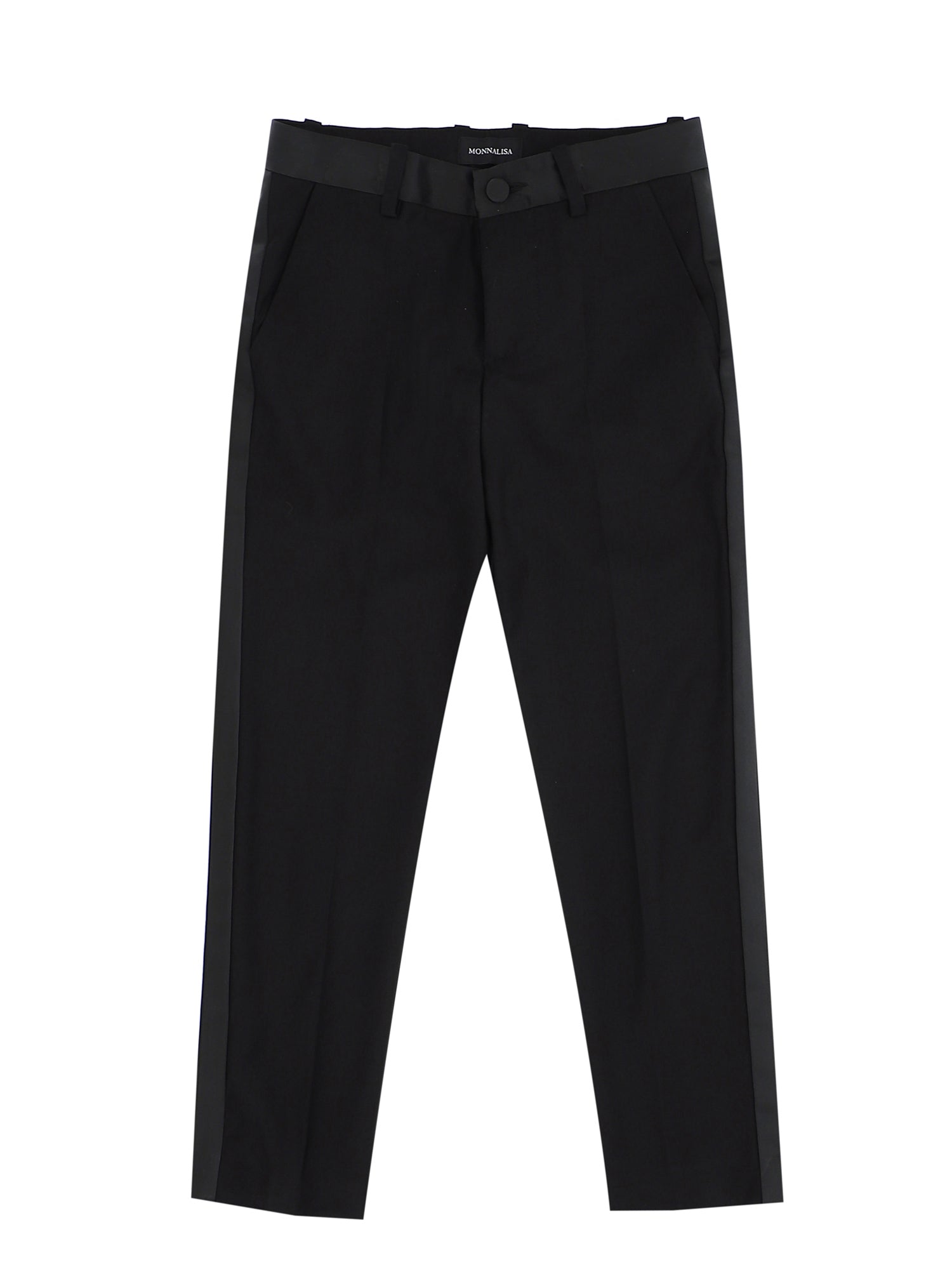 Boys | Classic Trousers With Satin Bands | Black
