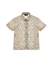 Boys | Paisley Poplin Shirt | Beige