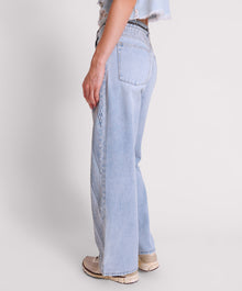 Jackson Mid Waist Wide Leg Denim Jeans | Blue Latte