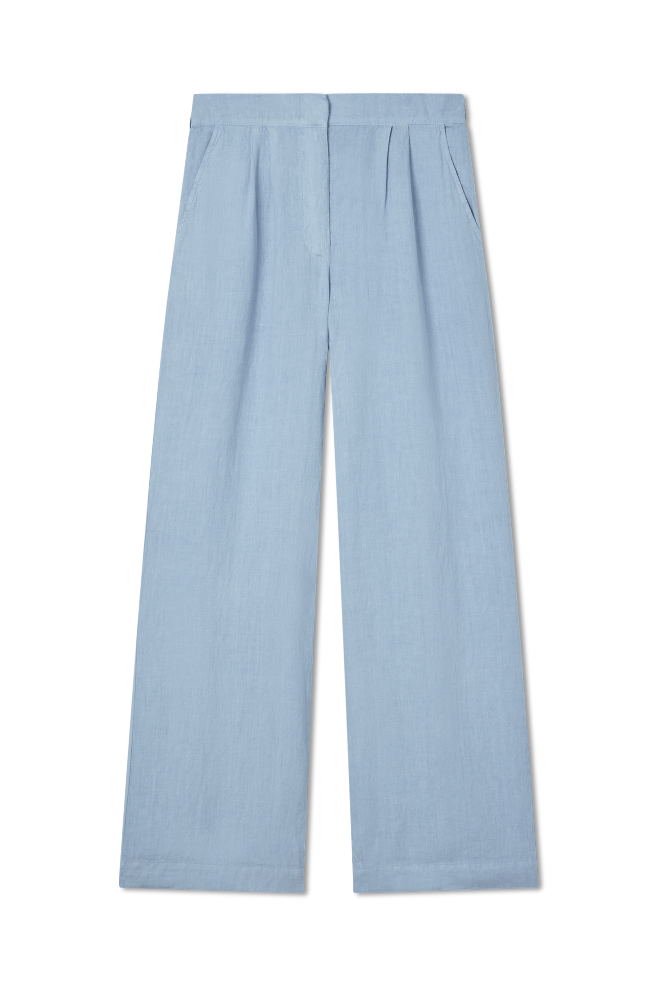 Marina Linen Trouser | Baby Blue