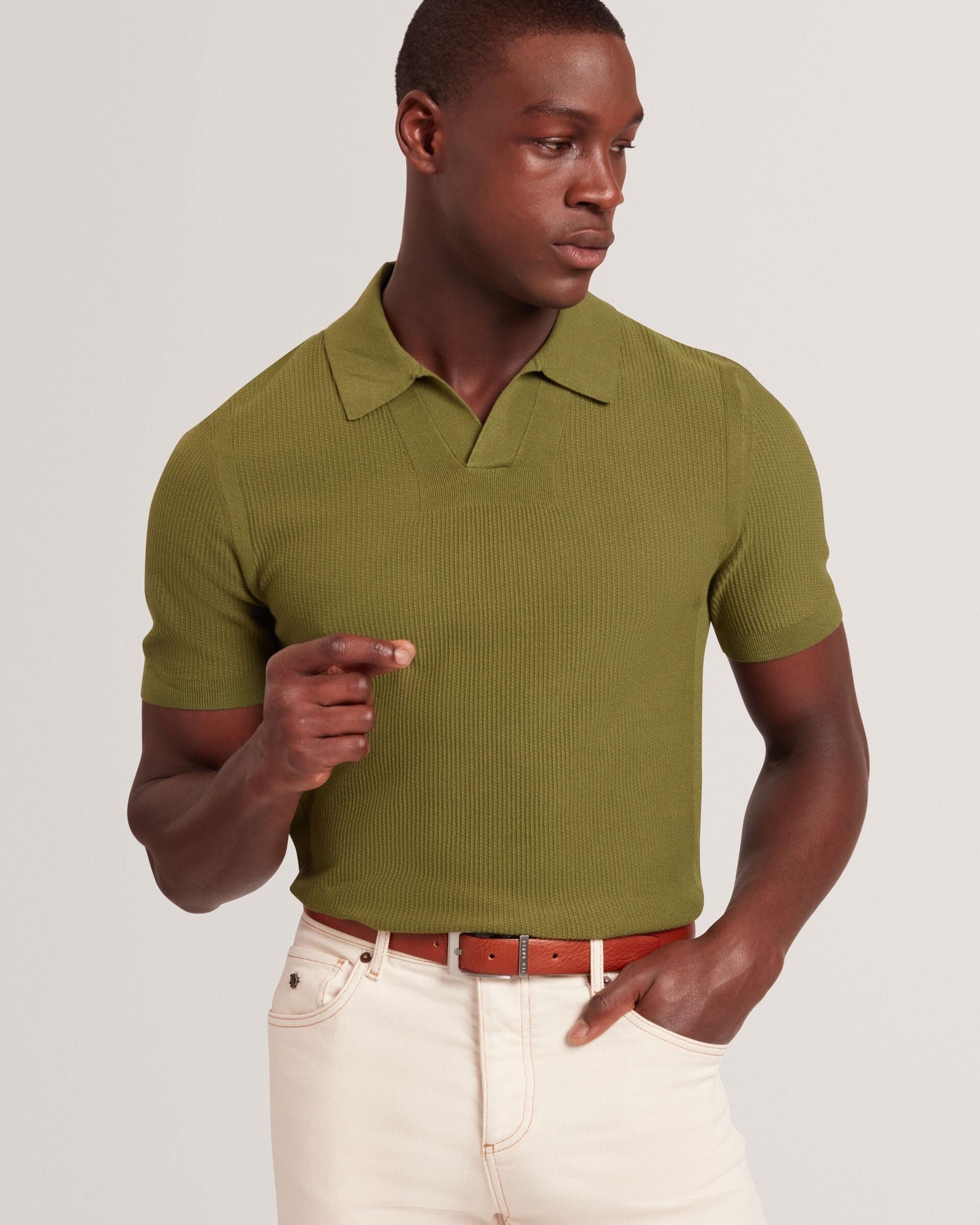 Men | Karmer Reversible Leather Belt | Pale Brown