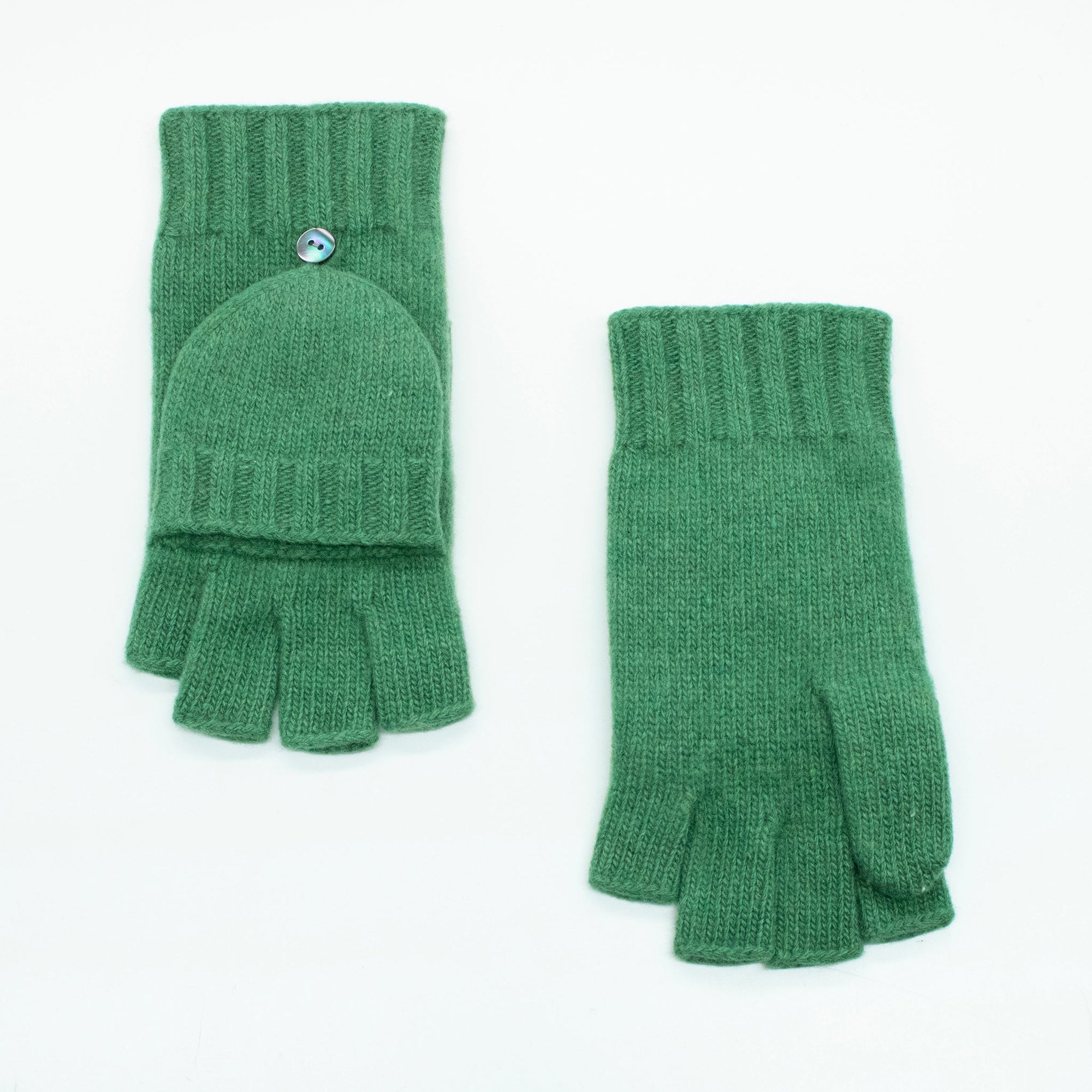 Kids Cashmere Flip Top Mitten Gloves | Sage