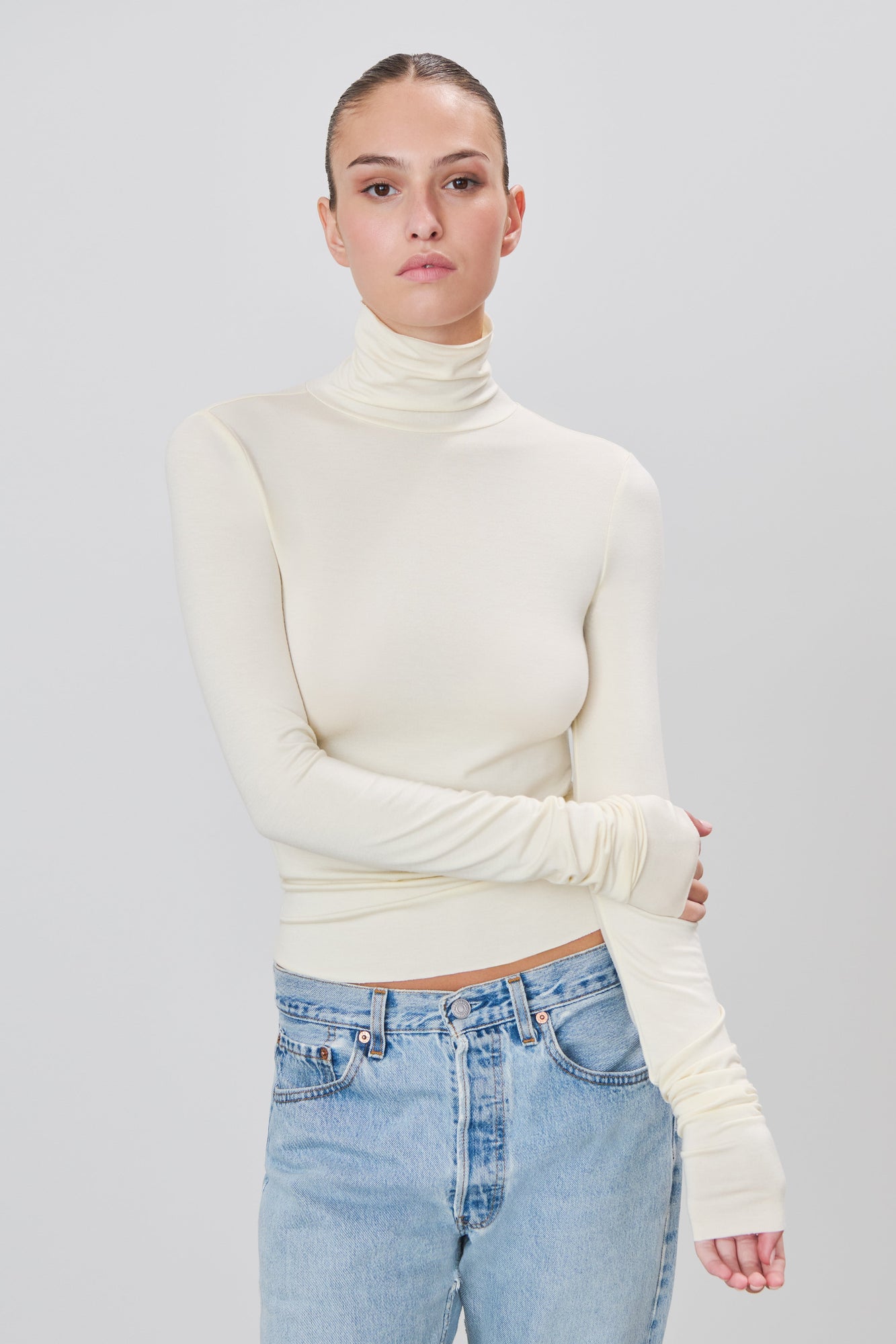 FITTED TURTLENECK TOP - ETERNE