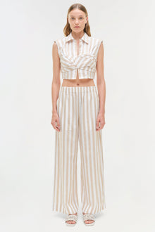 Womens | Emie Top | Sand Stripe