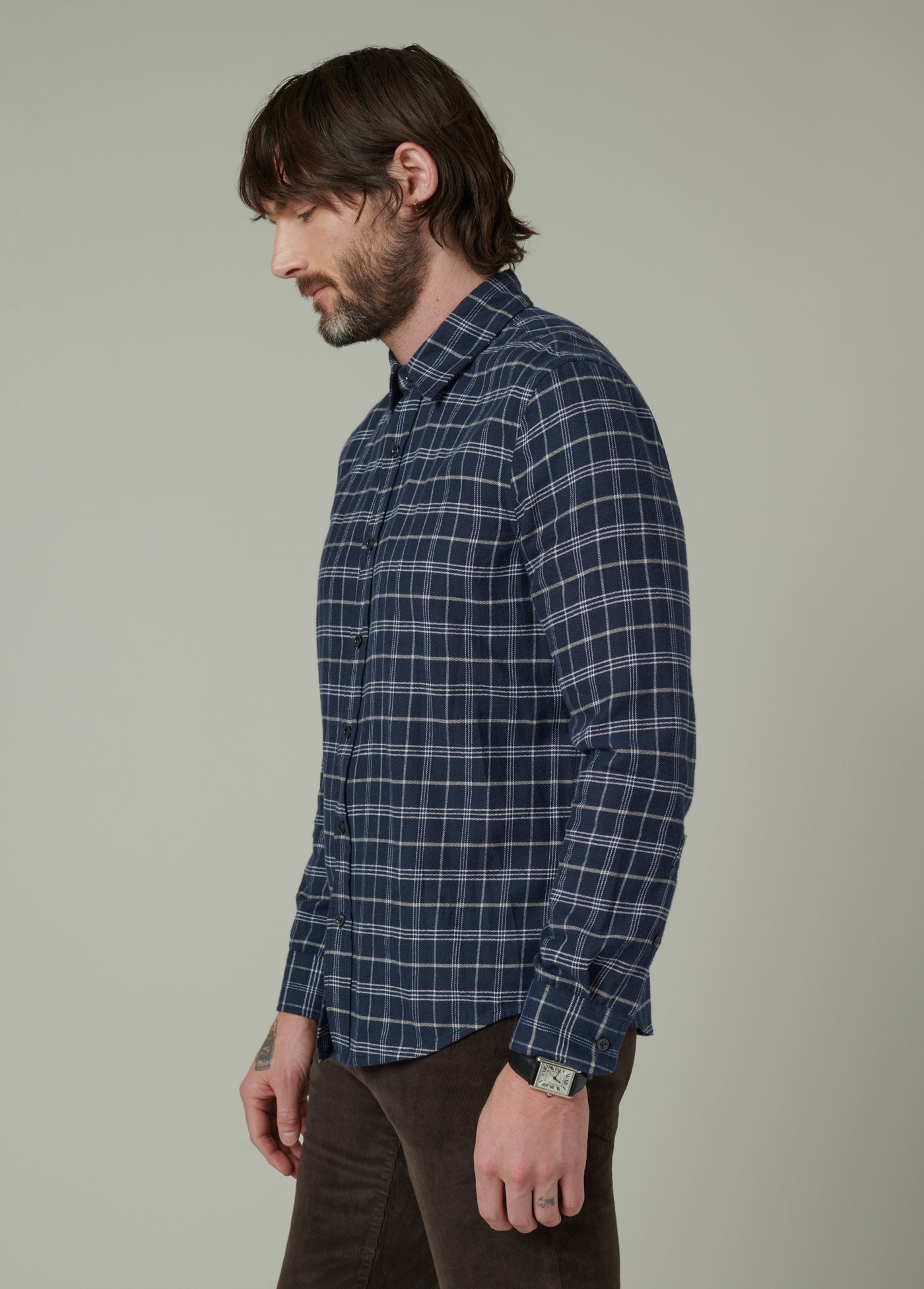 VINTAGE NAVY PLAID