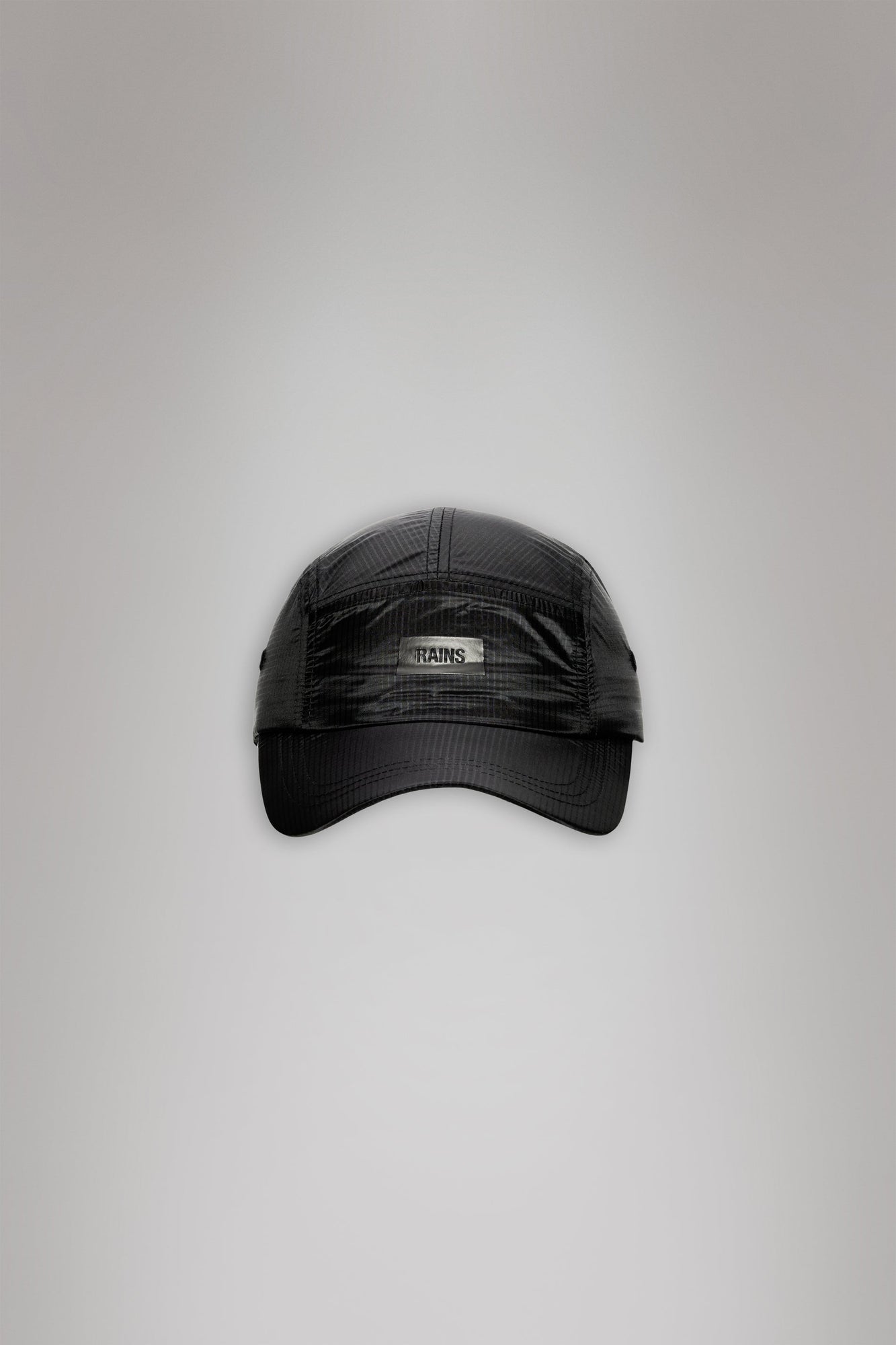 RAINS 5 Panel Ripstop Cap Black Headwear