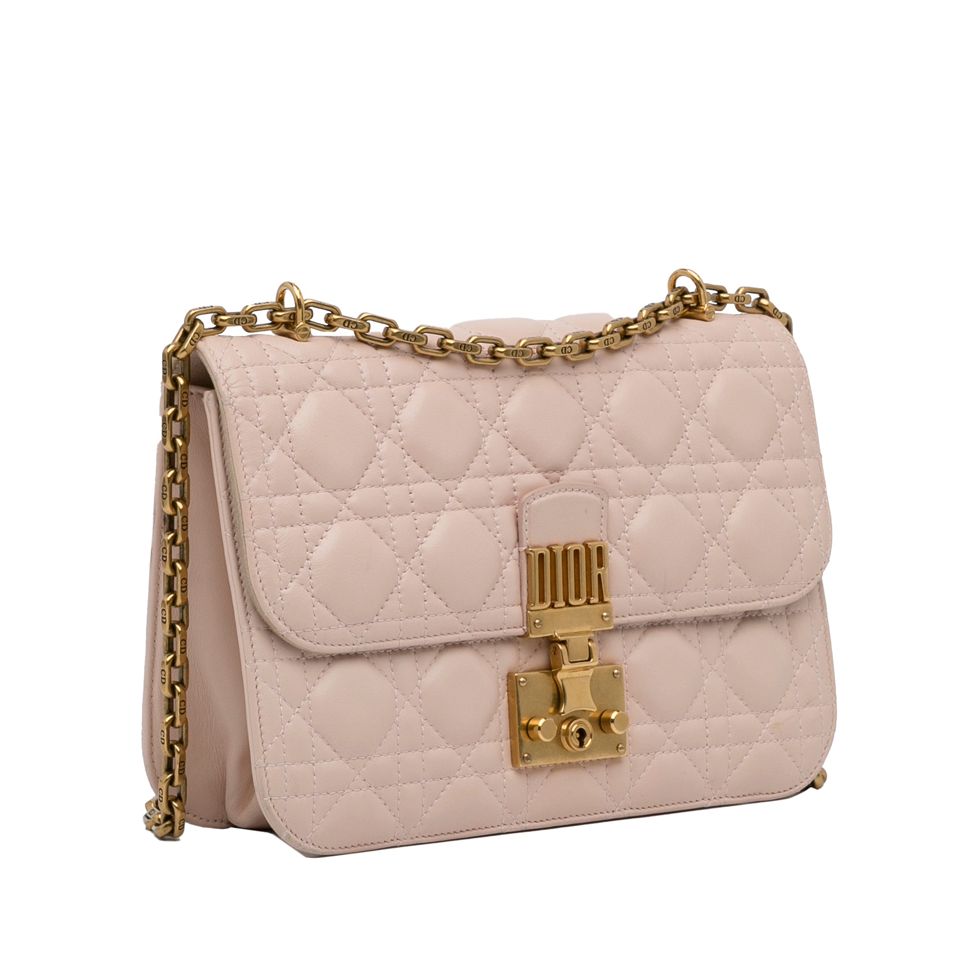 Dior | Pre-Owned Cannage Dioraddict Crossbody | Pink/Light Pink