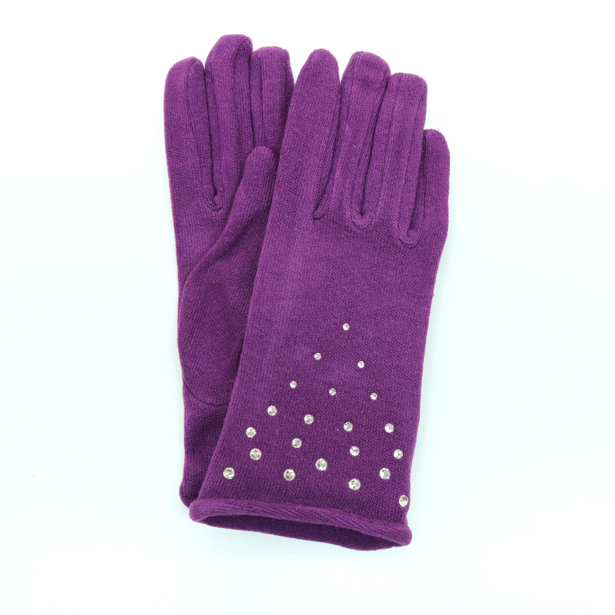 Womens | Gloves with Stones | Amethyst