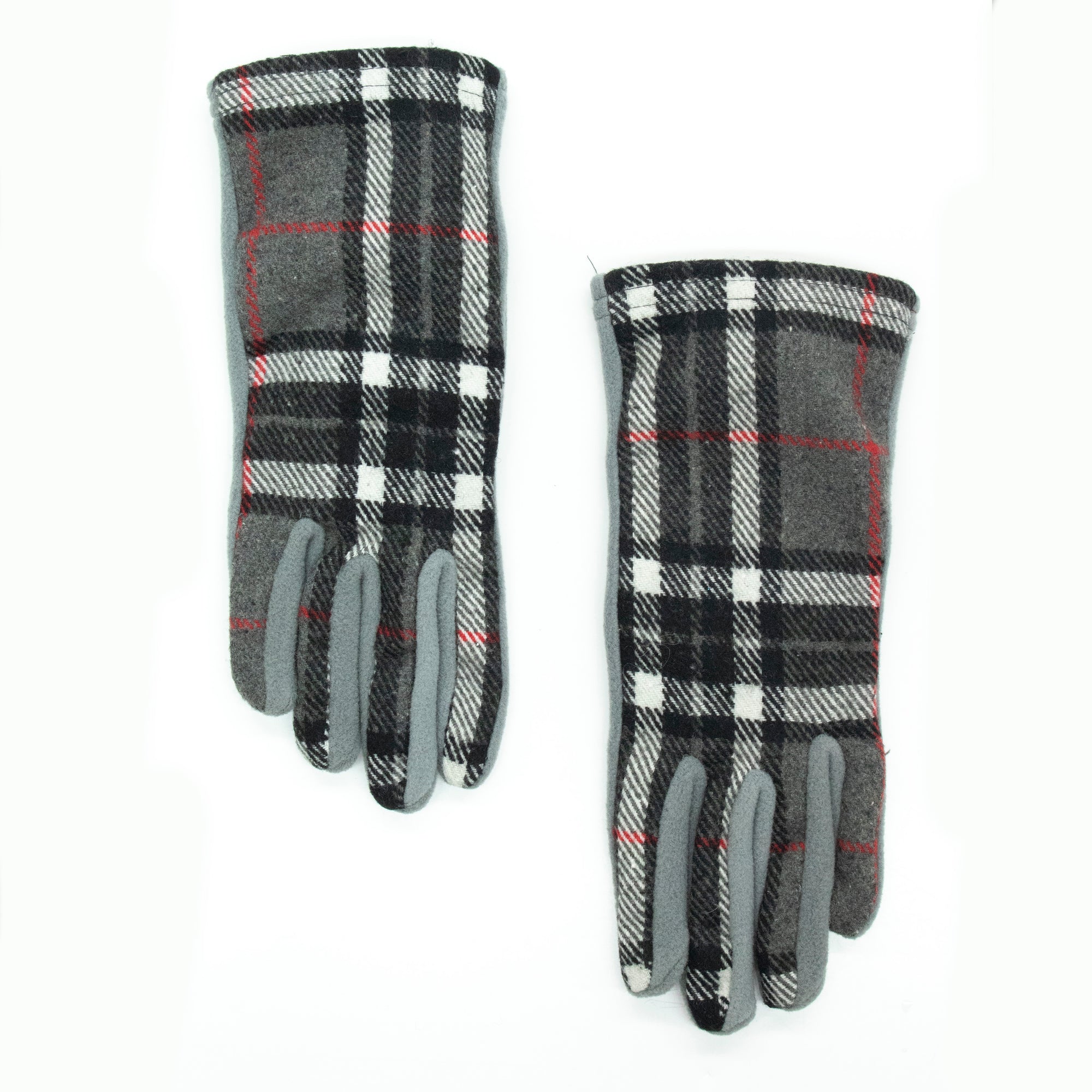 Womens | Fleece Gloves | Grey/Red