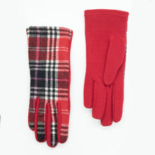 Womens | Fleece Gloves | Red/Black