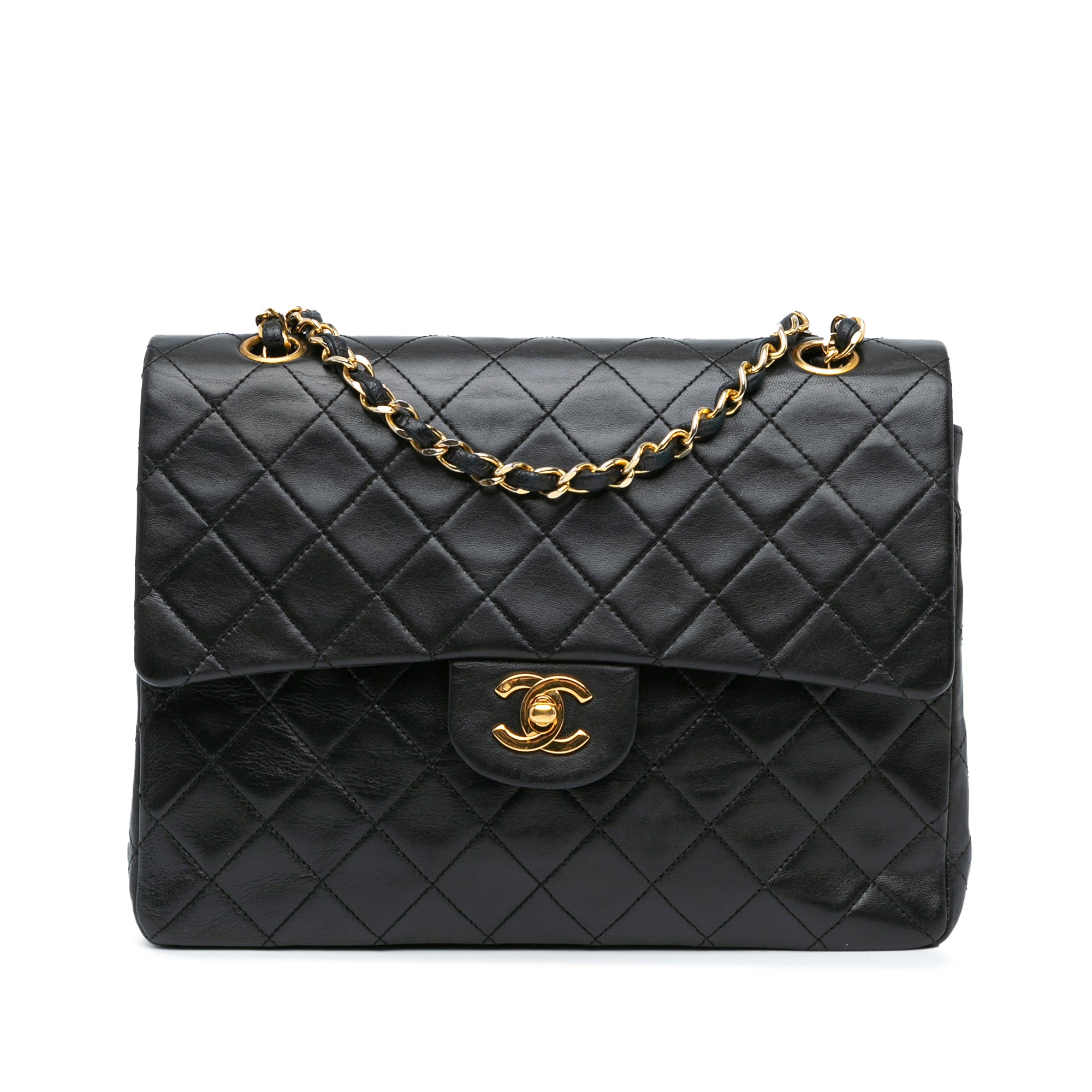 Chanel | Pre-Owned Medium Tall Classic Lambskin Double Flap | Black