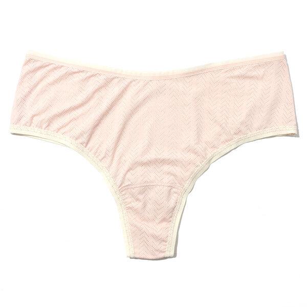 MoveCalm Hi-Rise Thong | Pearl/Marsmallow