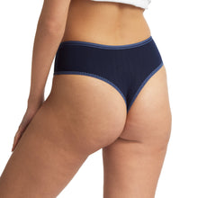 Movecalm Hi-Rise Thong | Blackberry Crumble x Waterfall Blue