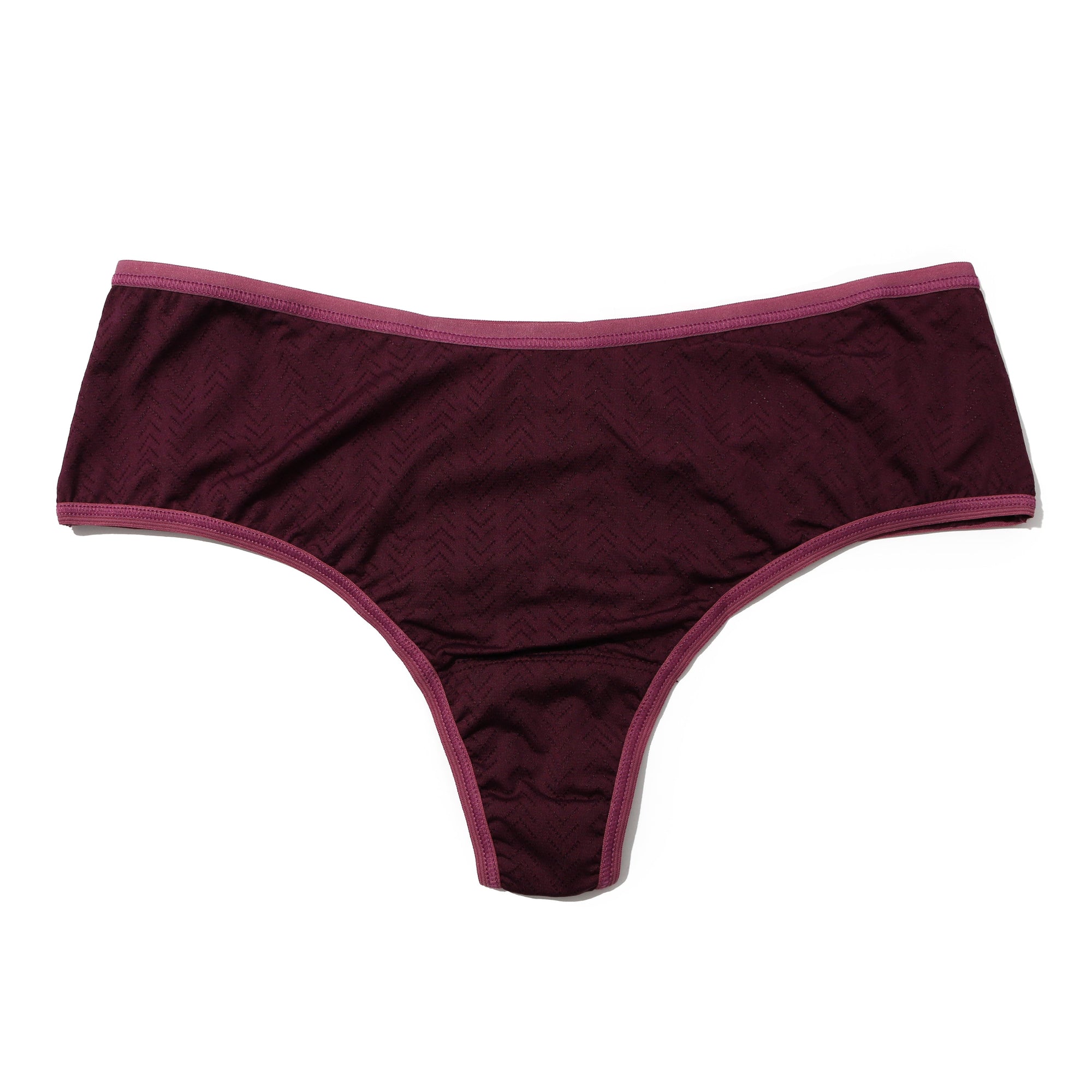 Movecalm Hi-Rise Thong | Dreid Cherry x Damson Plum